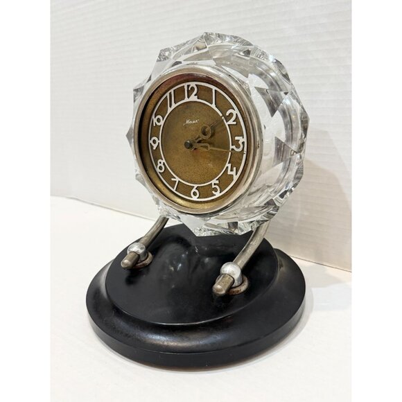 Vintage MAJAK MAYAK Crystal Chrome Mantle Clock - Picture 3 of 10